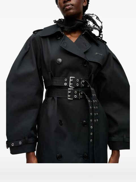 GANNI organic-cotton trench coat - Black