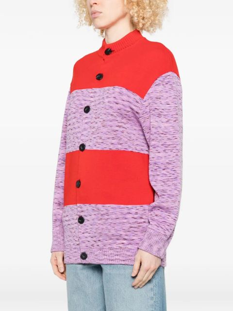 Missoni button colour-block coat - Purple