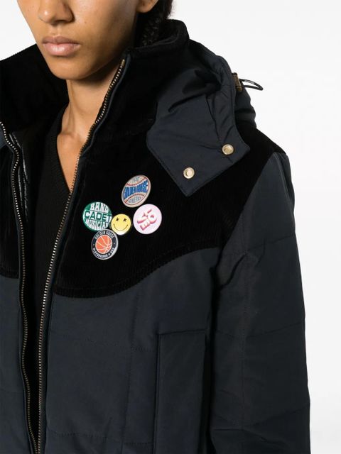 Golden Goose pin-embellished hooded jacket - Blue