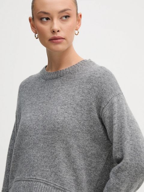 United Colors of Benetton sweter z dodatkiem wełny damski kolor szary 1244D10BC