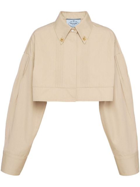 Prada cropped cotton jacket - Neutrals - zdjęcie produktu nr 1