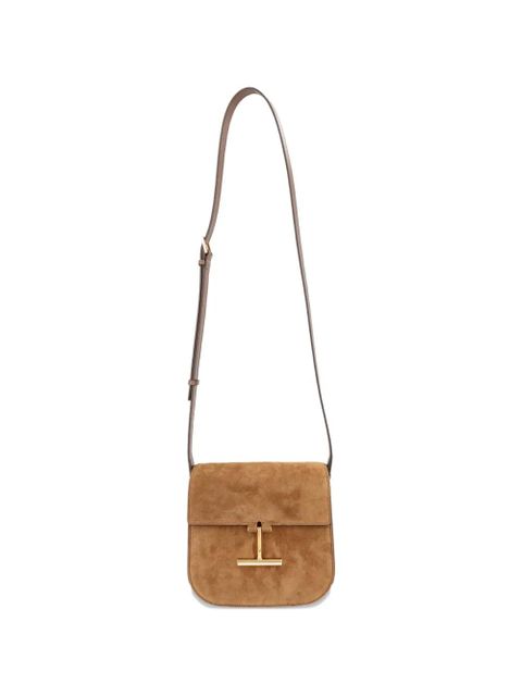 TOM FORD suede logo-detail shoulder bag - Brown - zdjęcie produktu nr 1