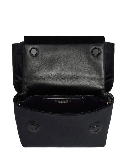 JW Anderson medium Twister velvet tote bag - Black