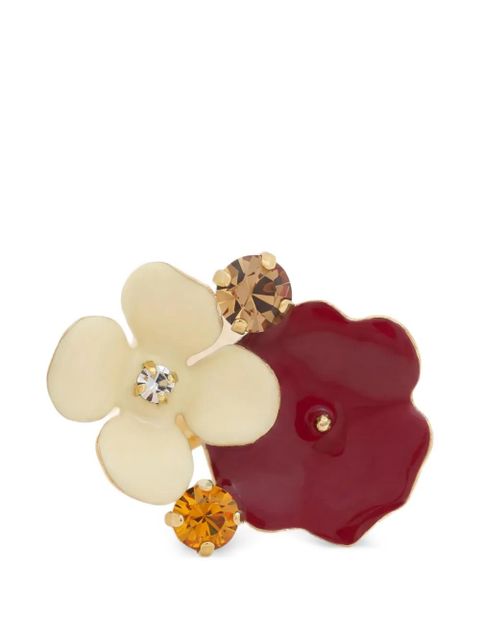 Marni brightly coloured flower rhinestone ring - Gold - zdjęcie produktu nr 1