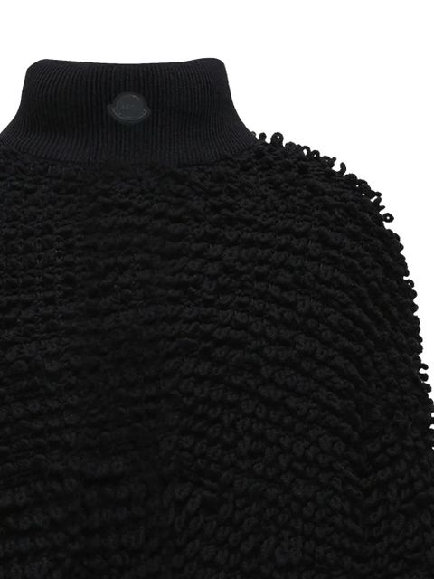Moncler Grenoble ribbed-collar zip cardigan - Black