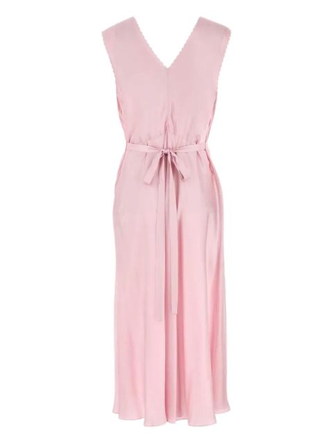 Prada V-neck belted dress - Pink - zdjęcie produktu nr 2
