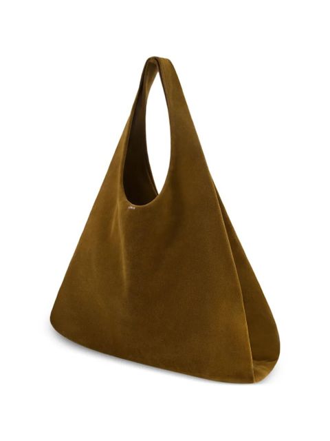 Coperni XL Folded suede shoulder bag - Brown