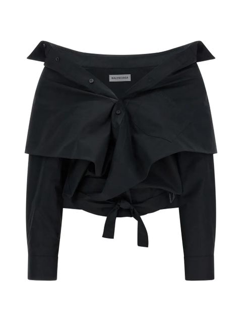 Balenciaga off-shoulder shirt - Black - zdjęcie produktu nr 1