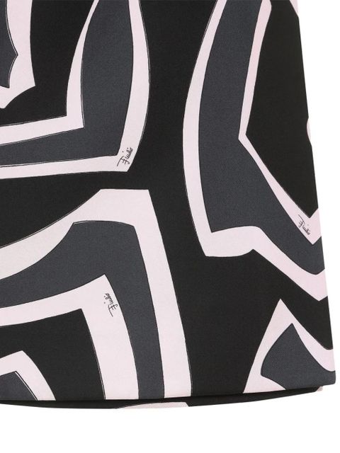 PUCCI abstract-print silk skirt - Black - zdjęcie produktu nr 2