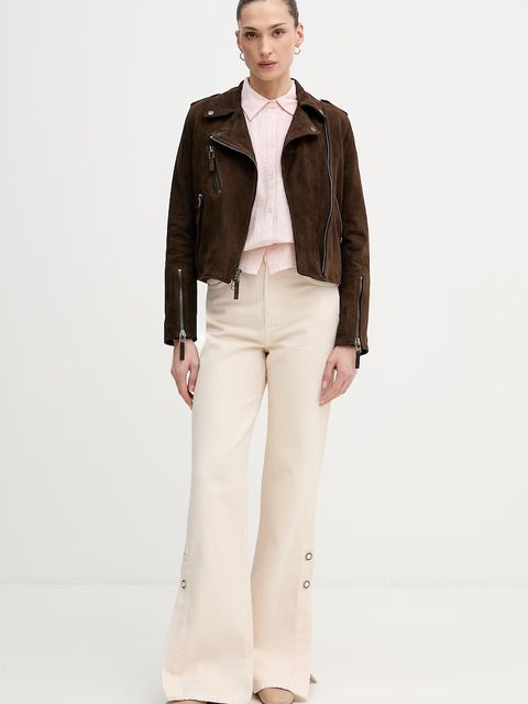 Blauer ramoneska zamszowa CHERRY