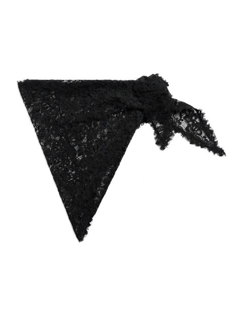 Manière De Voir Kadia lace triangle head scarf - Black