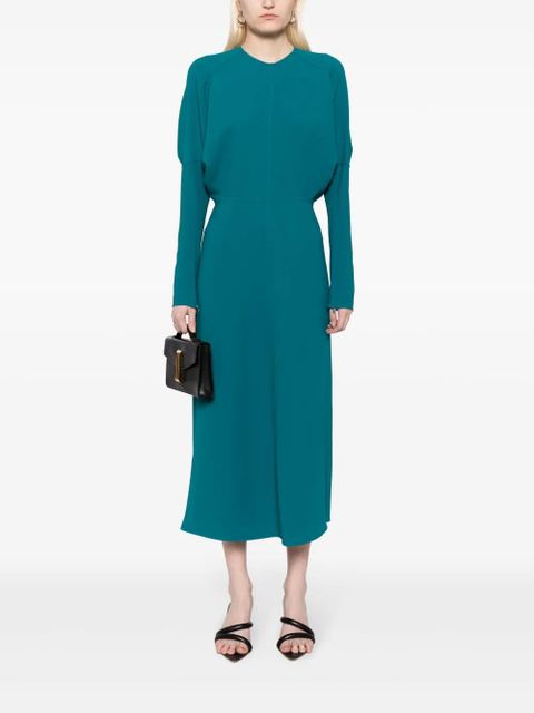 Victoria Beckham dolman-sleeves draped midi dress - Green - zdjęcie produktu nr 2