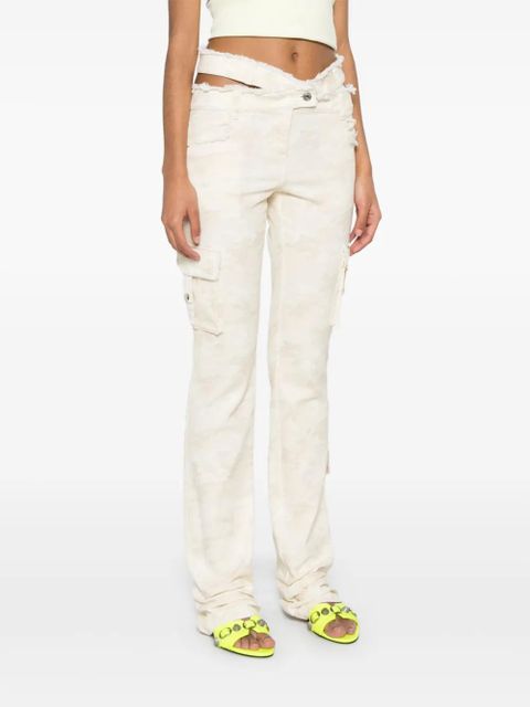 Off-White belted camouflage-pattern trousers - Neutrals