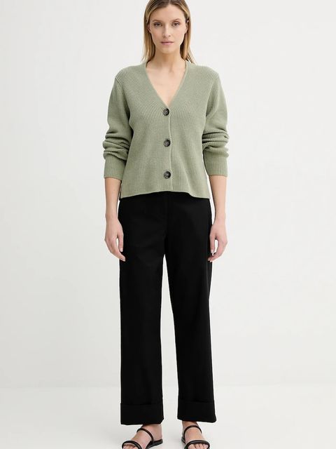 Marc O'Polo spodnie damskie kolor czarny szerokie high waist 506034110243 - zdjęcie produktu nr 2