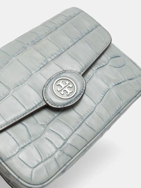 Tory Burch torebka skórzana Robinson kolor niebieski 165371.400
