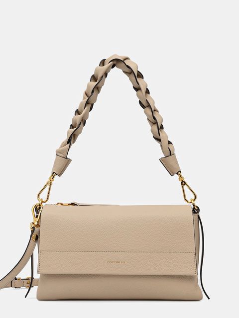 Coccinelle torebka skórzana BOHEME GRANA DOUBLE kolor beżowy E1.M50.12.01.01 - zdjęcie produktu nr 1