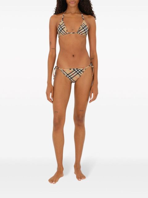 Burberry check-pattern bikini briefs - Neutrals