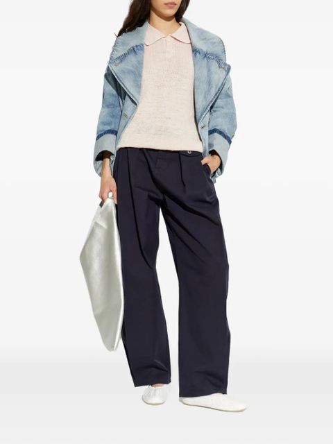 Maison Margiela linen polo top - Neutrals - zdjęcie produktu nr 2