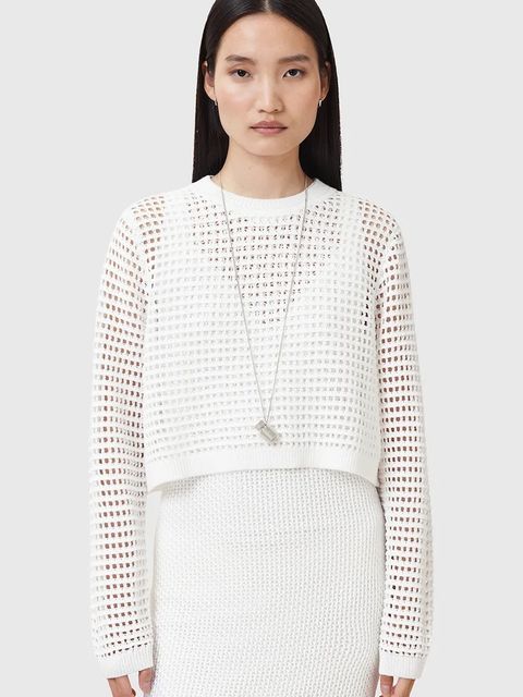 AllSaints sukienka i sweter MIRO kolor biały maxi prosta W179DC - zdjęcie produktu nr 2