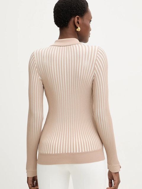 Liu Jo sweter damski kolor beżowy lekki TA6115 MS55N - zdjęcie produktu nr 2