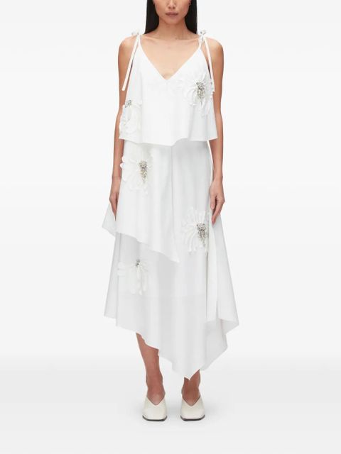 3.1 Phillip Lim appliqué layered midi dress - White - zdjęcie produktu nr 2