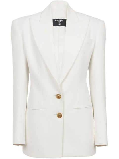 Balmain 2-Button single-breasted crepe blazer - White - zdjęcie produktu nr 1