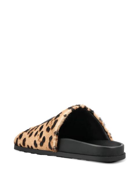 Givenchy leopard-print logo-appliqué mules - Neutrals