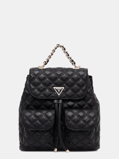 Guess plecak GIULLY damski kolor czarny mały gładki HWQG96 73330 - zdjęcie produktu nr 1