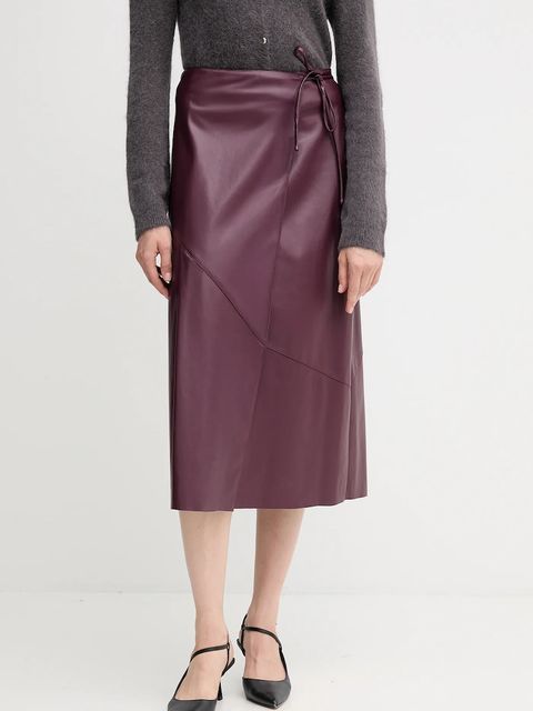 OUI spódnica kolor bordowy midi rozkloszowana 94517 - zdjęcie produktu nr 1