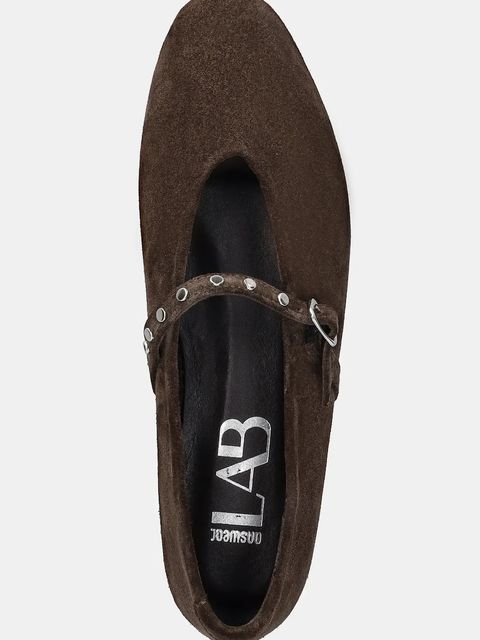 Answear.LAB baleriny zamszowe kolor brązowy