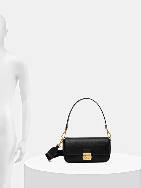 Coccinelle torebka skórzana C-ME LOCK kolor czarny E1 U4K 12 02 01