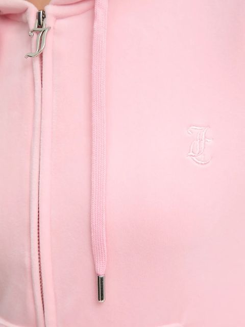 Juicy Couture bluza damska kolor różowy z kapturem gładka JCAP176