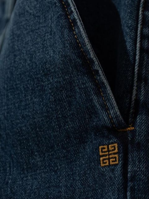 Givenchy 4G-embroidered straight-leg jeans - Blue