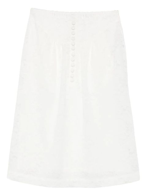 SHUSHU/TONG floral-lace midi skirt - White - zdjęcie produktu nr 1