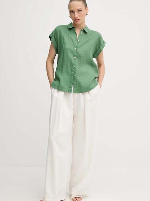 United Colors of Benetton koszula lniana - zdjęcie produktu nr 2