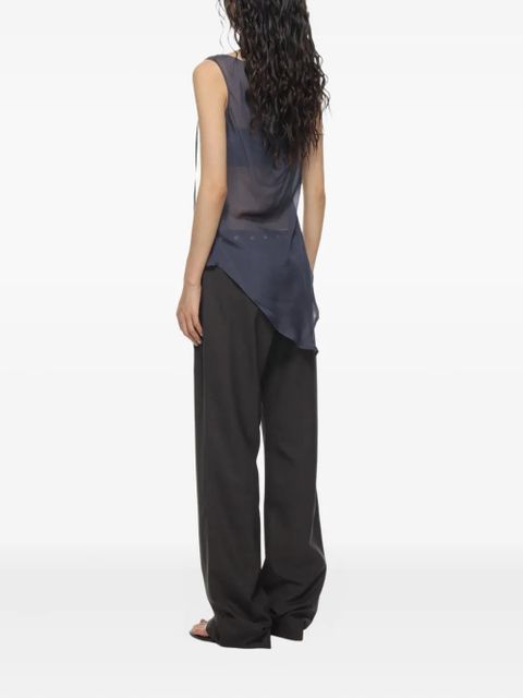 Paloma Wool asymmetric silk top - Blue