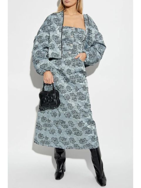 GANNI floral-pattern bomber jacket - Blue - zdjęcie produktu nr 2