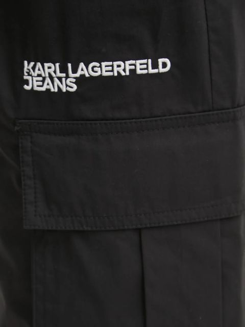 Karl Lagerfeld Jeans spodnie damskie kolor czarny proste high waist A1W10062