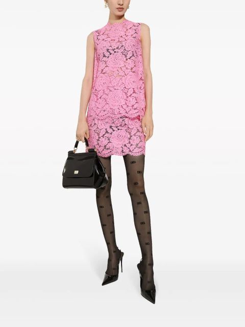 Dolce & Gabbana floral lace miniskirt - Pink