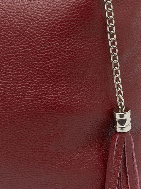 Answear Lab torebka skórzana kolor bordowy
