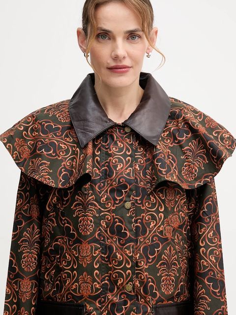 Barbour płaszcz x Farm Rio kolor multicolor LWX1503