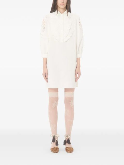 Valentino Garavani mini embroidered poplin dress - White - zdjęcie produktu nr 2
