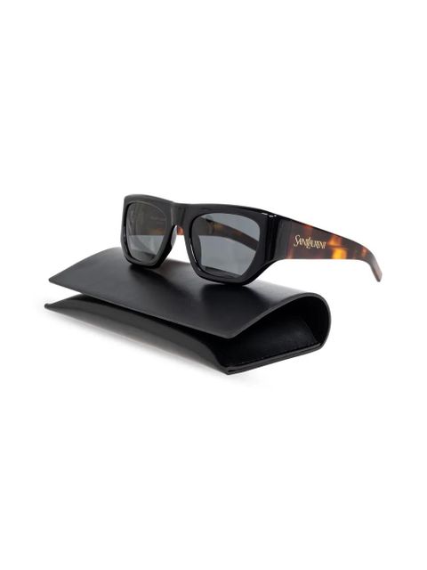 Saint Laurent Eyewear logo-print sunglasses - Black