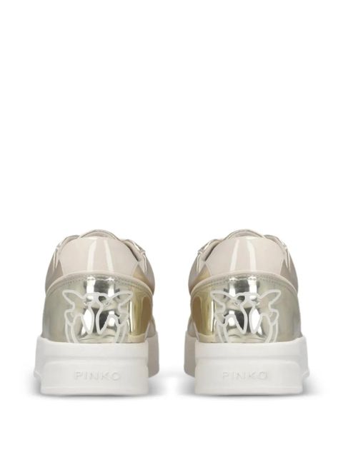 PINKO logo lace-up sneakers - Gold