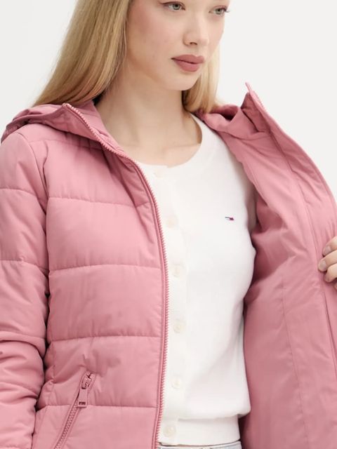Tommy Jeans kurtka kolor różowy przejściowa DW0DW20959