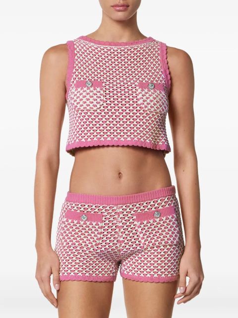 Versace crochet knit top - Pink