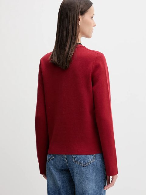 Tommy Hilfiger kardigan dwustronny kolor czerwony lekki WW0WW40846