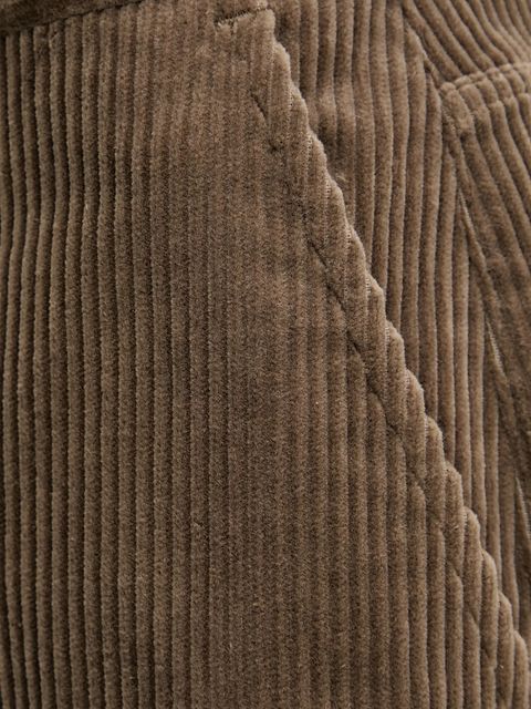 Filippa K spodnie sztruksowe kolor zielony szerokie high waist 31981