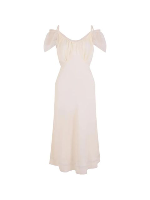 Rabanne tie-detail midi dress - Neutrals - zdjęcie produktu nr 1