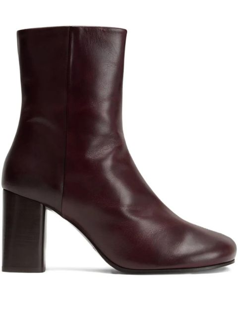 LEMAIRE Anatomic block-heel round-toe boots - Brown - zdjęcie produktu nr 1